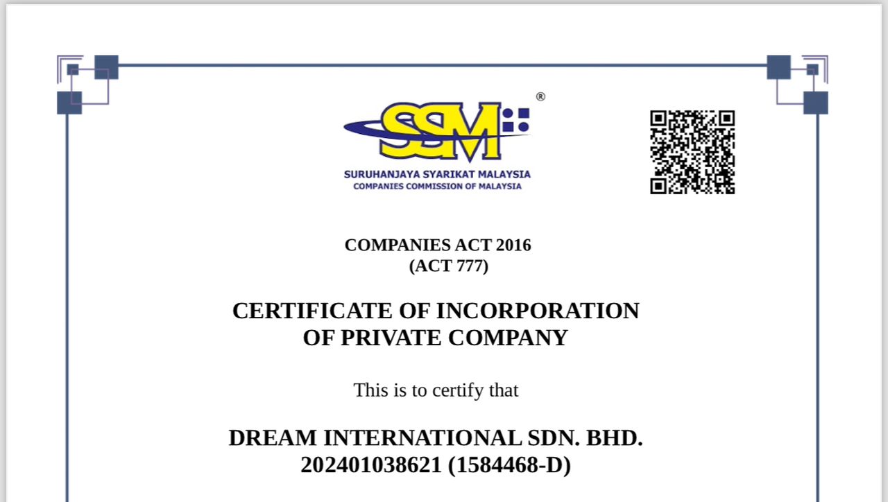 Company Certificate
